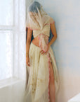 NILOUFER IVORY FLOWER BOOTAS SAREE SET