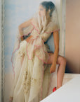 NILOUFER IVORY FLOWER BOOTAS SAREE SET
