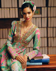 NILOUFER GREEN GULRANG ANARKALI SET