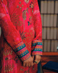 NILOUFER RED-MAGENTA GULRANG ASYMMETRICAL KURTA SET