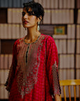 NILOUFER RED GULTARA PRINTED KURTA SET