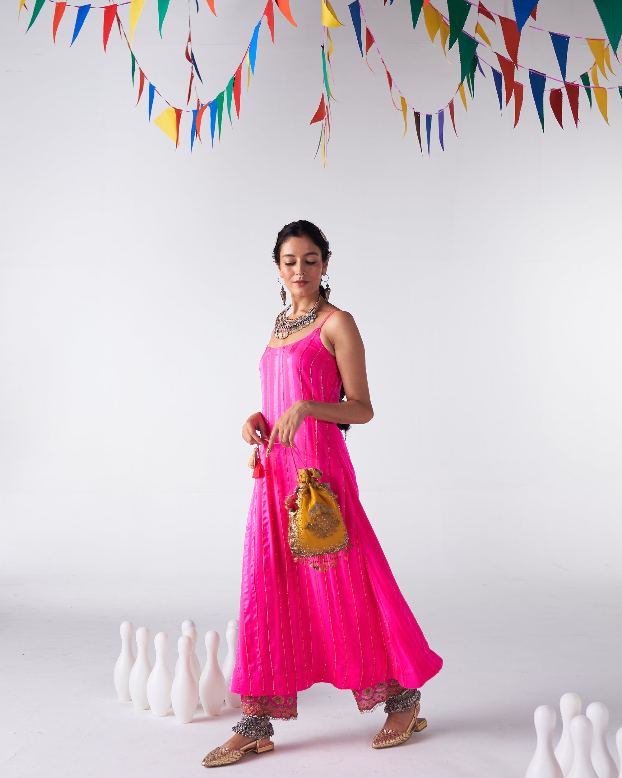 Sakhi Hot Pink Kurta Set