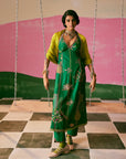 Shraddha Kapoor Bottle Green Kurta Set