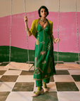 Shraddha Kapoor Bottle Green Kurta Set