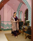 Purple Velvet Butti Sanjana Batra Kurta Set