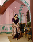 Purple Velvet Butti Sanjana Batra Kurta Set