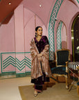 Purple Velvet Butti Sanjana Batra Kurta Set