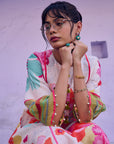 Safar Floral Linen Ivory Kurta Set