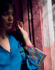 Safar Teal Blue Cuff Embroidered Jacket Kurta Set