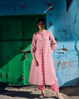 Safar Center Puckering Linen Kurta Set