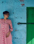 Safar Center Puckering Linen Kurta Set