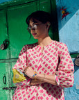 Safar Center Puckering Linen Kurta Set