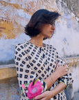 Safar Center Puckering Linen Kurta Set