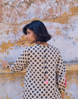 Safar Center Puckering Linen Kurta Set