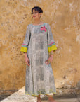 Safar B&W Floral Boota Side Pintuck Kurta Set