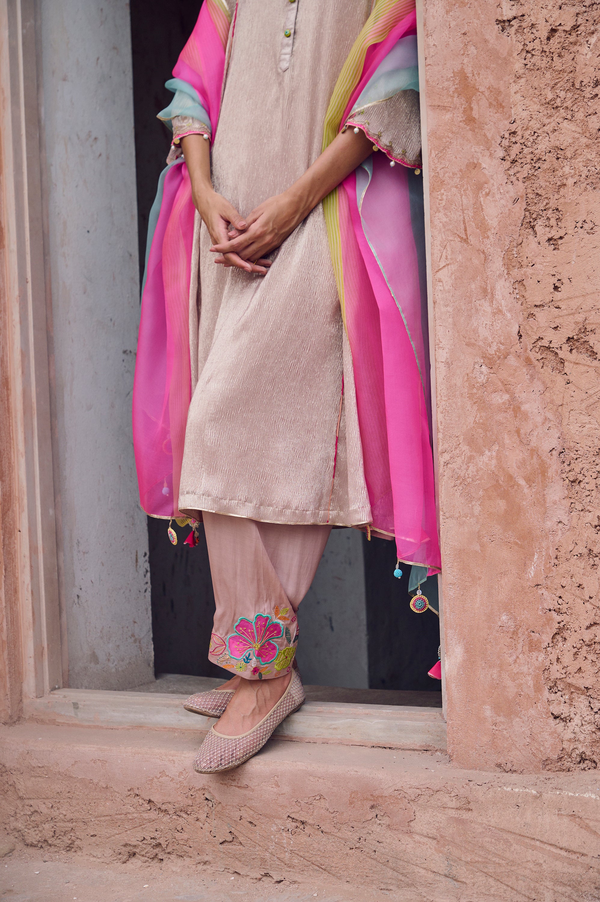 Safar Shimmer Foil Kurta Set