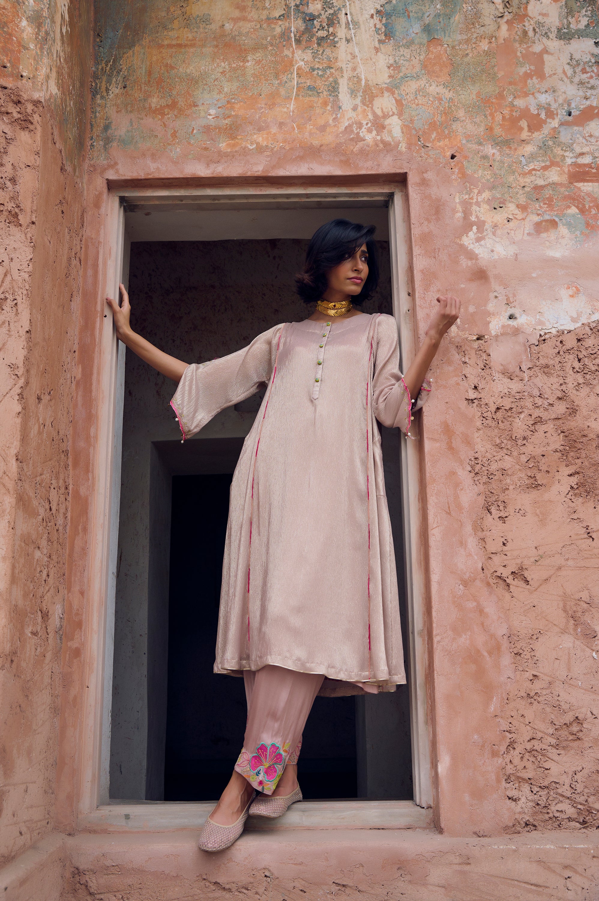 Safar Shimmer Foil Kurta Set