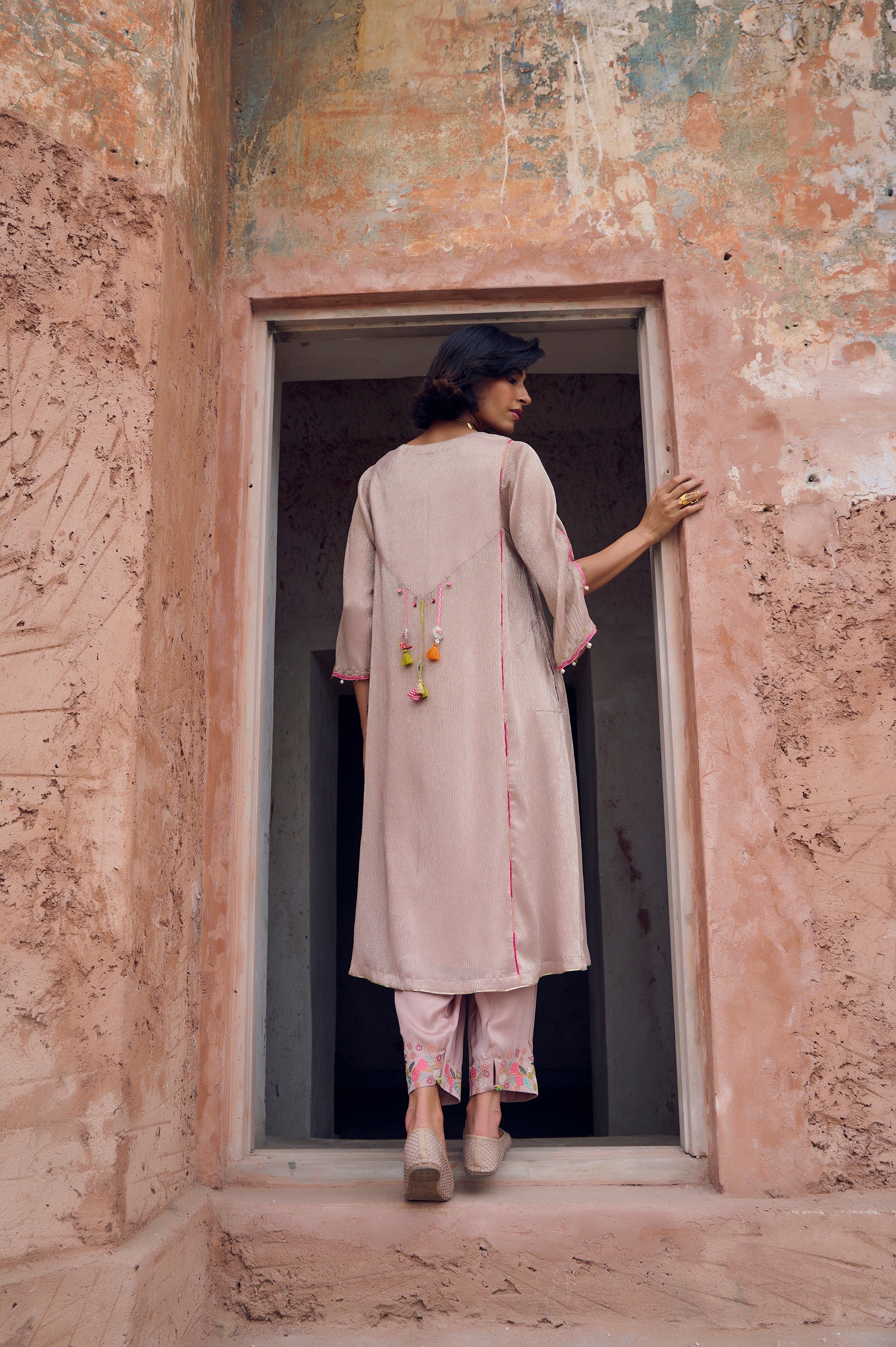 Safar Shimmer Foil Kurta Set