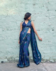 Safar Midgnight Blue Printed Saree