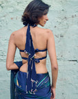 Safar Midgnight Blue Printed Saree