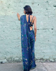 Safar Midgnight Blue Printed Saree