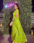 B.Green Printed Anarkali