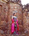 Gul Teal Floral Crepe Sanjana Batra Gharara Set