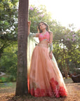 Gul Pastel Pink Prerna Mehra Floral Lehenga Set