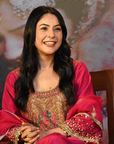 Shehnaz Gill Ruby Magenta Yoke Boota Kurta set