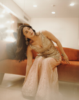 Shehnaz After Hours Nude Pink Mirror Sharara Set