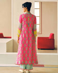 Zyra Hot Pink Mehzbeen Printed Kurta Set