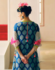 Zyra Teal Blue Mehzbeen Printed Kurta Set