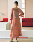 Zyra Pastel Pink Gultara Printed Kurta Set