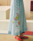 Zyra Ice Blue Pintucks Kurta Set