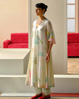 Zyra Ivory Nadira Printed Kurta Set