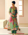 Zyra Green Gulrang Kaftan Kurta Set