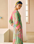 Zyra Green Gulrang Kaftan Kurta Set