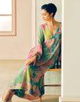 Zyra Green Gulrang Kaftan Kurta Set
