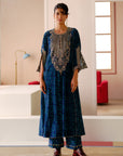 Zyra Midnight Blue Gultara Printed Kurta Set