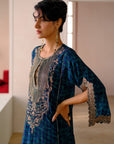 Zyra Midnight Blue Gultara Printed Kurta Set