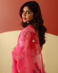 Kalyani Priyadarshan Red And Ivory Anarkali Set