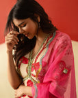 Kalyani Priyadarshan Red And Ivory Anarkali Set
