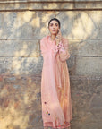 Zaynab Pastel Pink yoke puckering Set