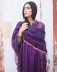 Zaynab Purple pintuck Kurta Set