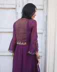 Zaynab Purple pintuck Kurta Set