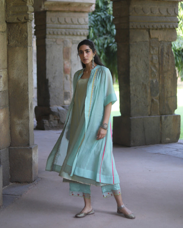 Zaynab Powder Blue Back Puckering jacket