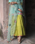 Nazneen Powder Blue Jaal Dupatta