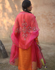 Nazneen Magenta Center Jaal Dupatta