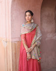 Nazneen Grey Tissue Chanderi Embroidered Dupatta