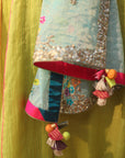 Nazneen Powder Blue Tissue Chanderi Embroidered Dupatta